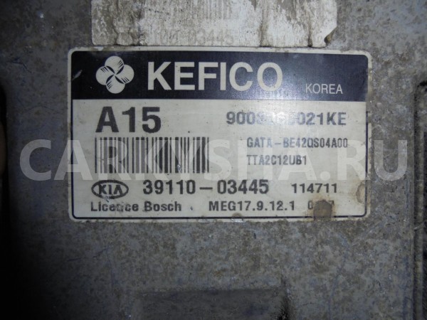 Блок управления ДВС Kia Picanto 1.2 АКПП с11- б/у Kia Picanto оригинальный номер 3911003445